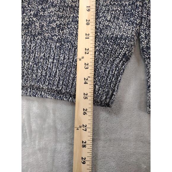Mens Small Ribbed Knit Sweater Heather Gray White Rid Knit Logg H&M - Picture 9 of 11